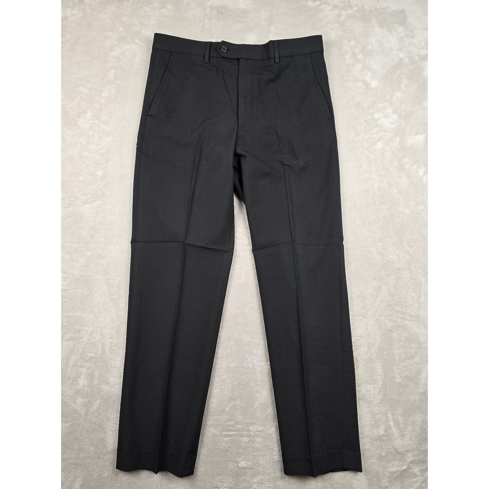 Nautica Dress Pants Mens 32x30 Black Bi-Stretch Comfort Waistband Trousers